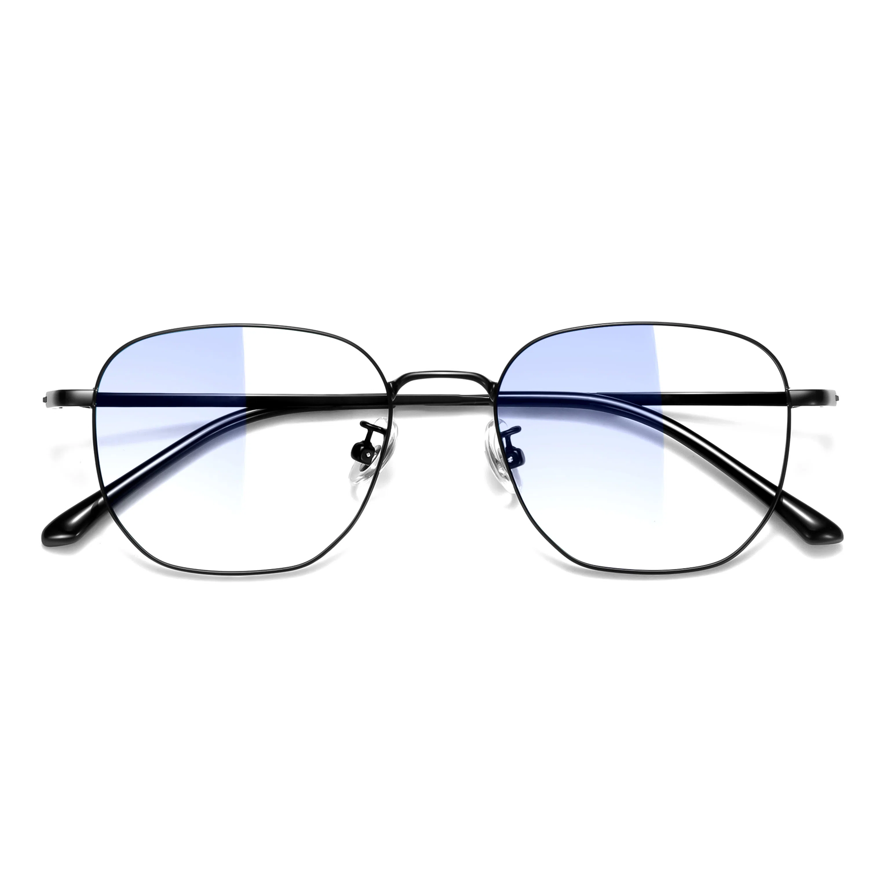 【联系客服可选度数】 苍木优品 感光变色抗疲劳眼镜近视可定制近视镜片超轻纯钛平光镜 合金钛 不规则形 光学镜架 男女同款情侣款