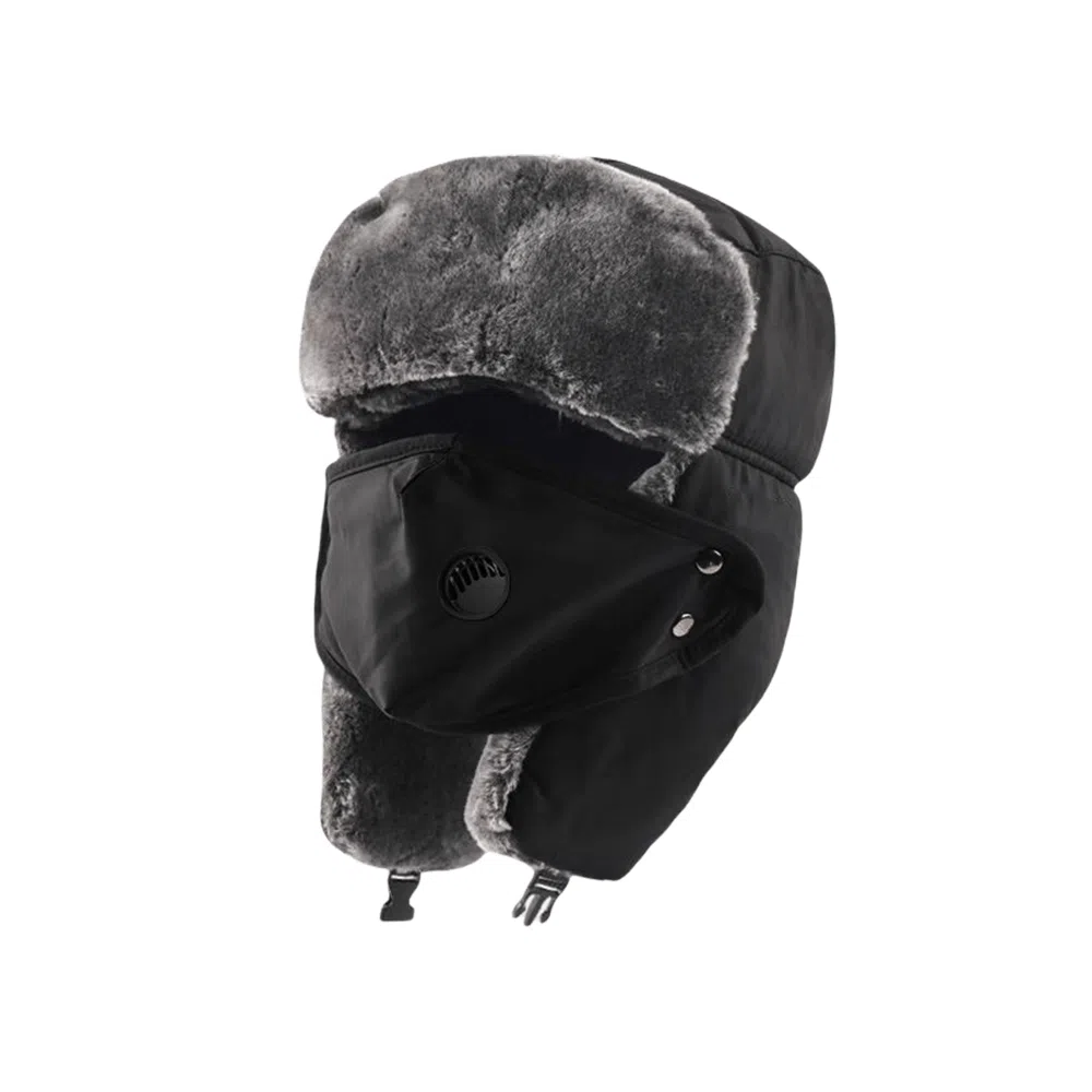 梦特娇 冬季户外运动爬山滑雪防寒保暖加厚骑行防风 棉 雷锋帽 男款