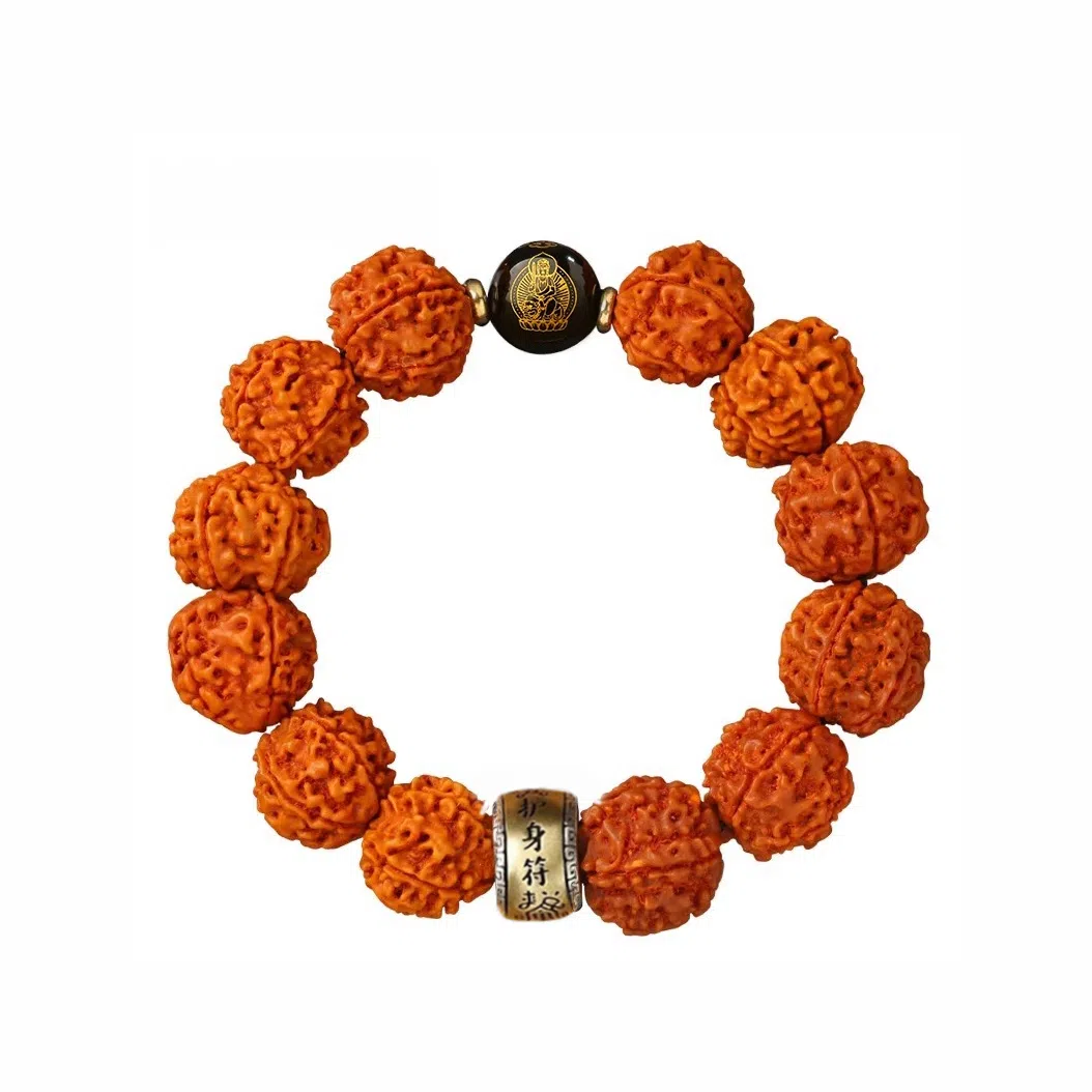 【臻品.文创】 日向晚 本命佛 大力金 刚 菩 提手持念珠做工精美 天官赐福精品礼盒包装 #好运 金刚菩提 手串 男女同款情侣款