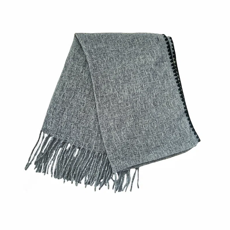 北极绒 秋冬新款网红韩版潮流简约高级感加厚保暖高级感 绒线围巾 男女同款情侣款