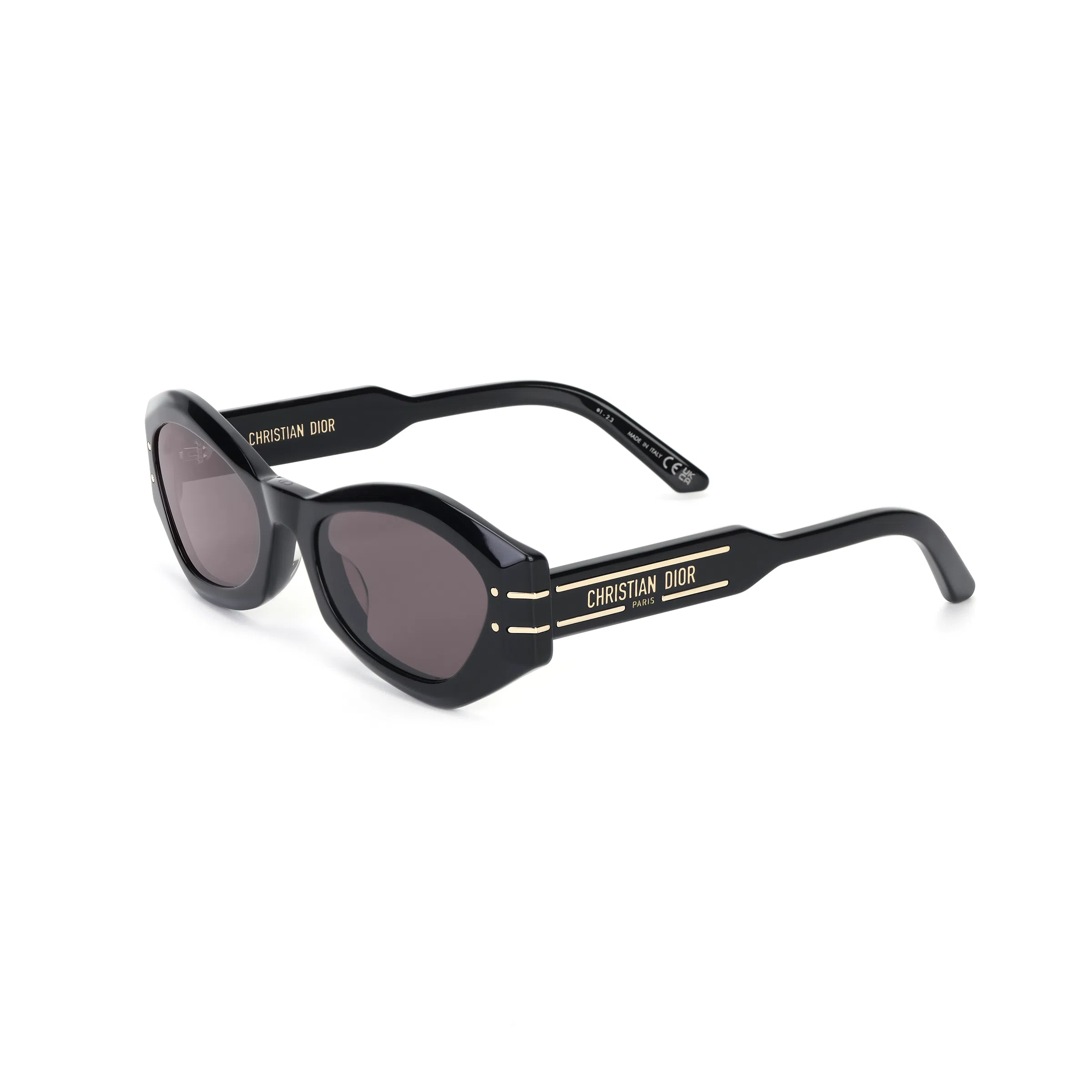 DIOR SIGNATURE B1U Oval Sunglasses Black