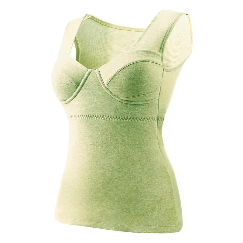 欧迪芬 厚款打底衣发热升温磨毛高弹带胸垫秋衣显瘦修身锁温保暖上装 女款