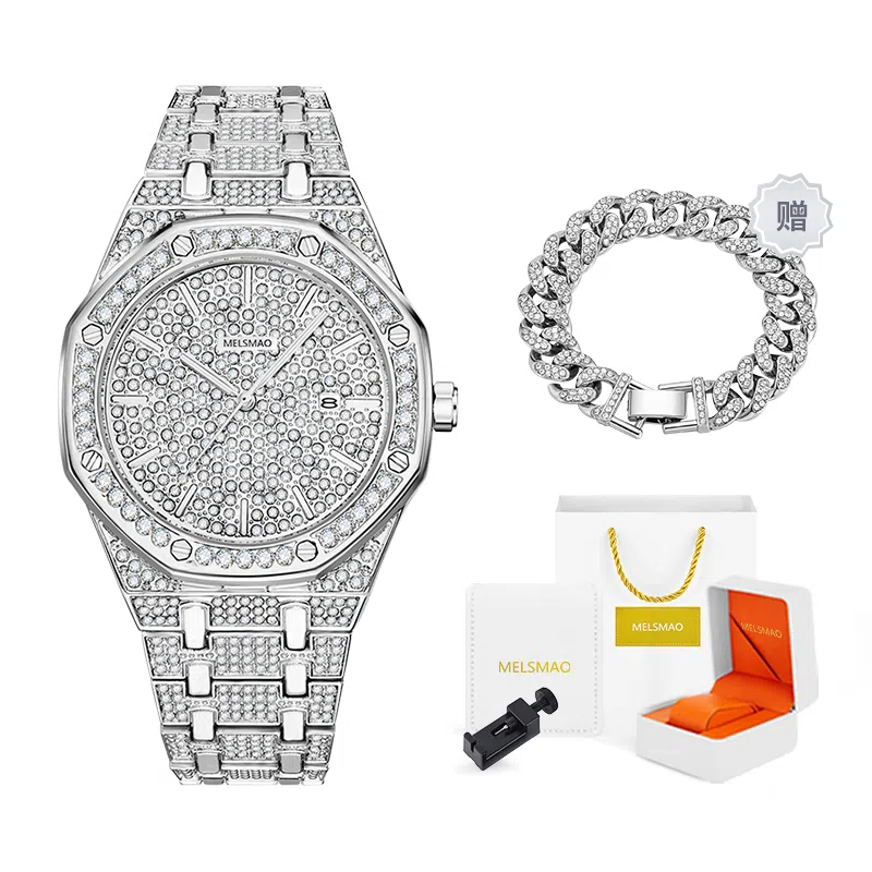 MELSMAO Starry Quartz Silver Dial