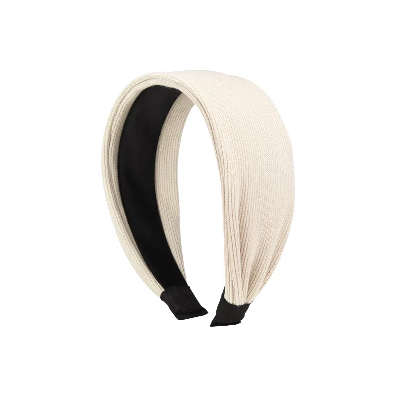 芒果饰品 韩系老钱风纯色宽边时尚简约高颅顶洗脸头箍高级感发带 针织 发箍 女款