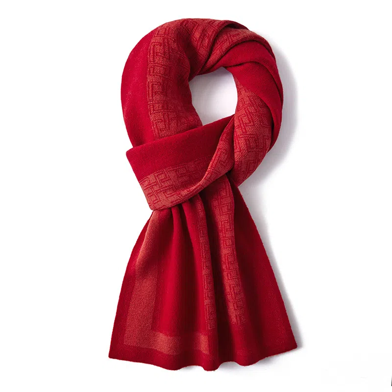 啄木鸟 冬季保暖 气质百搭 高档 礼盒 羊毛 绒线围巾 男女同款情侣款