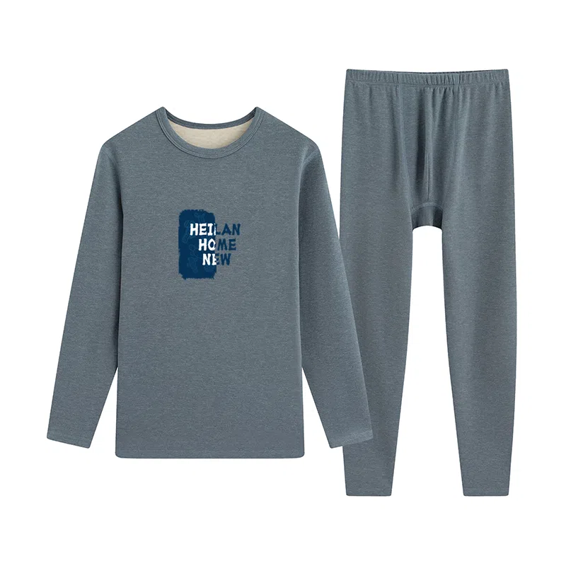 贴身领域 青少年内衣羊绒蚕丝德绒秋衣秋裤打底秋线衣线裤冬季保暖套装 男款