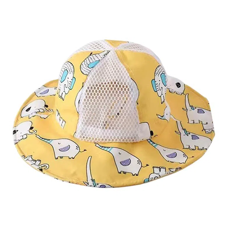 山一丸 婴儿薄款大帽遮阳网眼 棉涤 渔夫帽 儿童款
