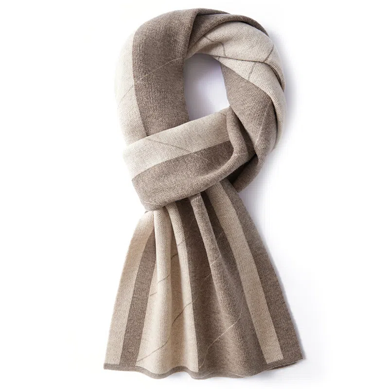 啄木鸟 拼接百搭气质穿搭保暖高档礼盒 羊毛 绒线围巾 女款