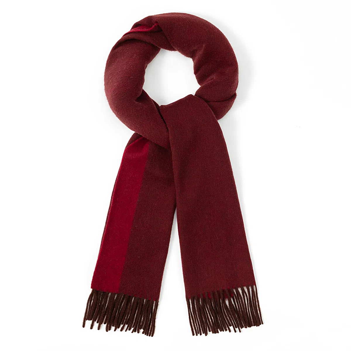 上海故事 秋冬加厚保暖 防寒外出个性缎纹双面拼色 绵羊毛 绒线围巾 女款