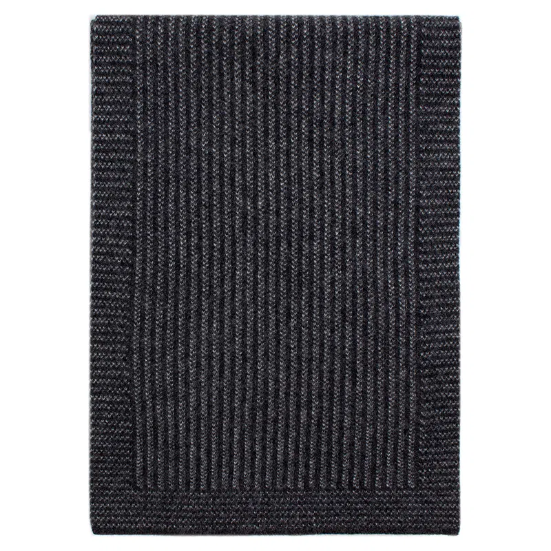 上海故事 山羊绒针织工艺结构紧密精致锁边柔软舒适保暖百搭 礼盒包装 绒线围巾 男款