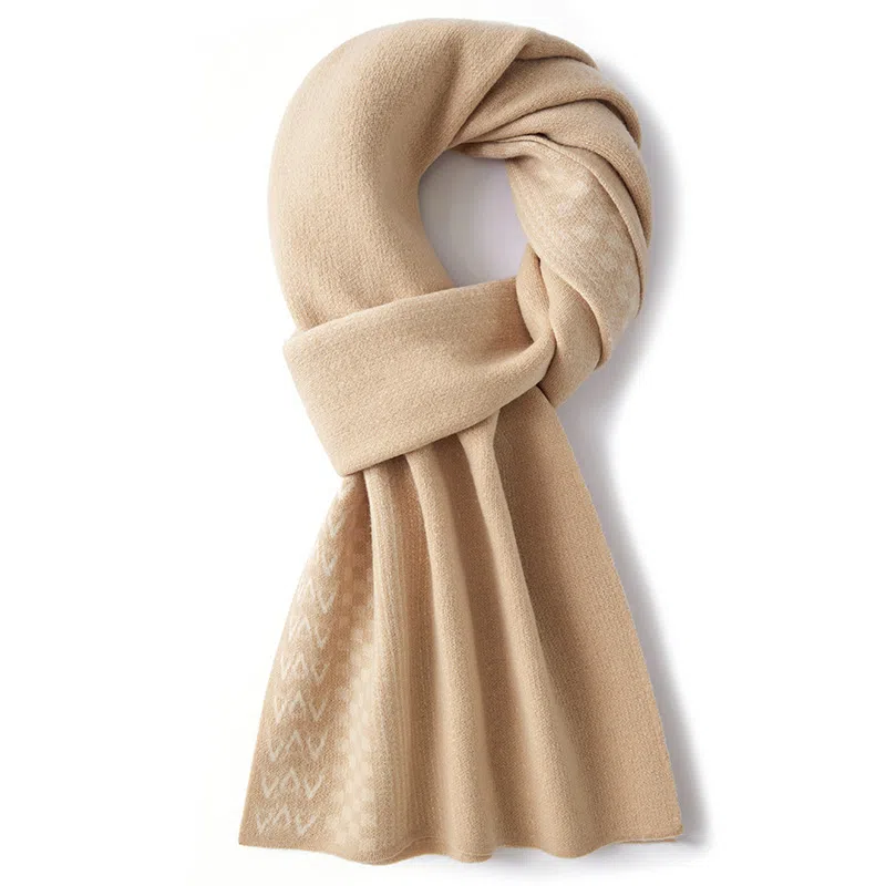 啄木鸟 纯羊毛冬季保暖气质百搭 高档礼盒 绒线围巾 男女同款情侣款