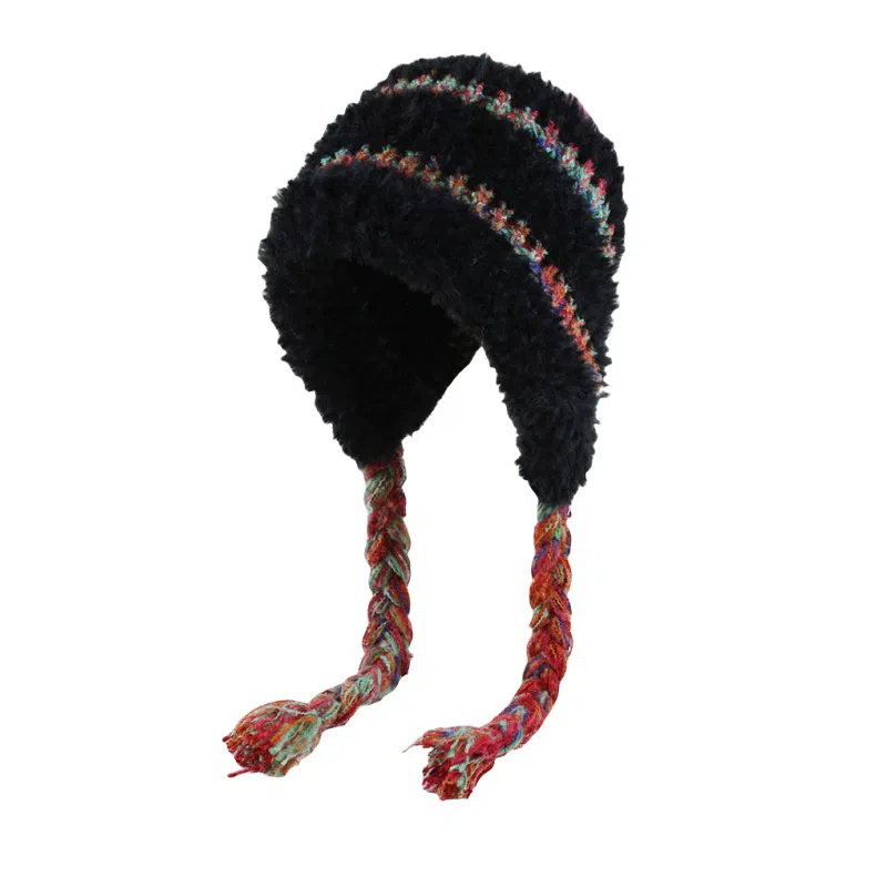 北极绒 大头围毛绒绒巨显脸小护耳帽秋冬加厚保暖可爱防寒雷锋帽百搭针织 聚酯纤维 绒线帽 男女同款情侣款