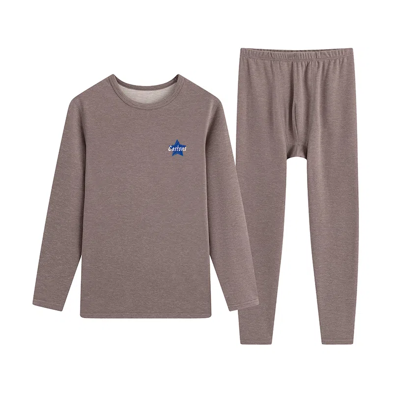 贴身领域 青少年内衣羊绒蚕丝德绒秋衣秋裤打底秋线衣线裤冬季保暖套装 男款