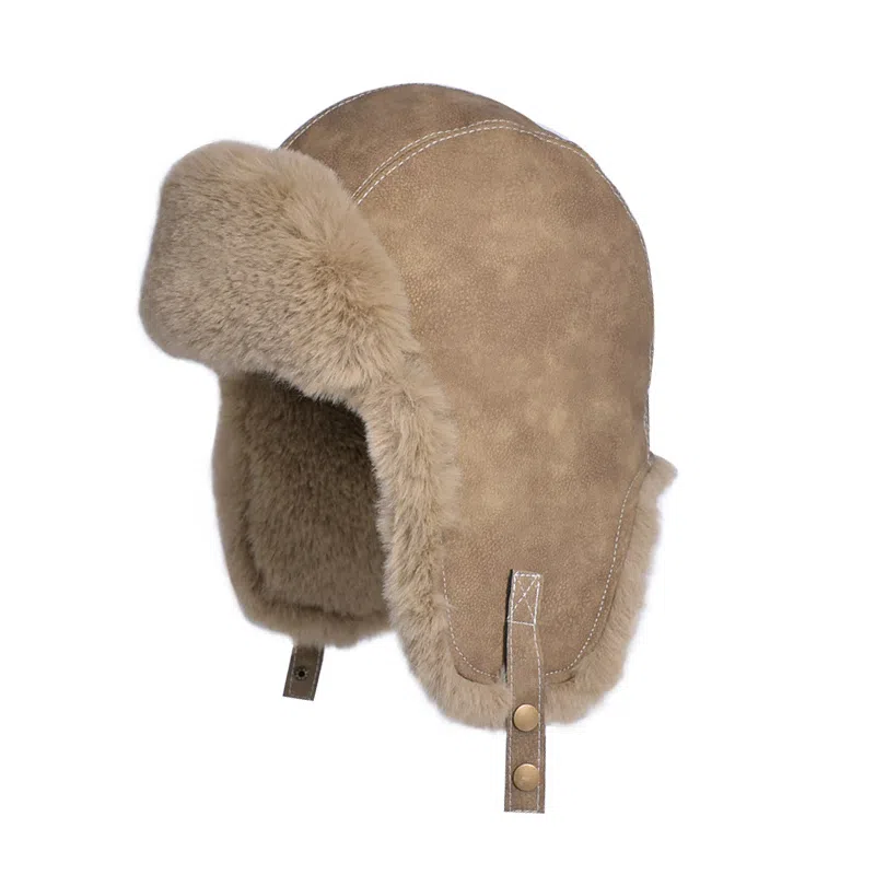 啄木鸟 冬季保暖东北加绒加厚防风防寒护耳 聚酯纤维 雷锋帽 男女同款情侣款 粉色