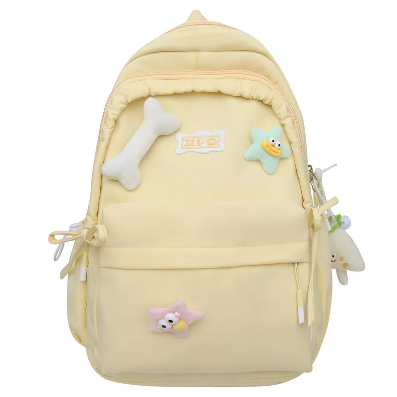 垣途者 日系可爱少女书包初高中大学生学院风背包 尼龙 双肩包 女款 粉色白色黑色紫色黄色绿色