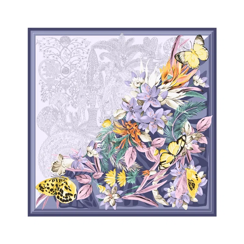 故宫联名 上海故事 芬华双面印花真丝温润透气润肤 丝巾 女款