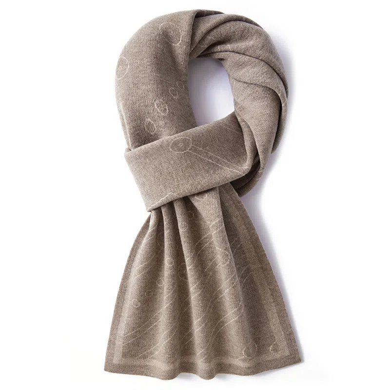 啄木鸟 纯羊毛秋冬季加厚保暖百搭纯色学生 礼盒 绒线围巾 男女同款情侣款