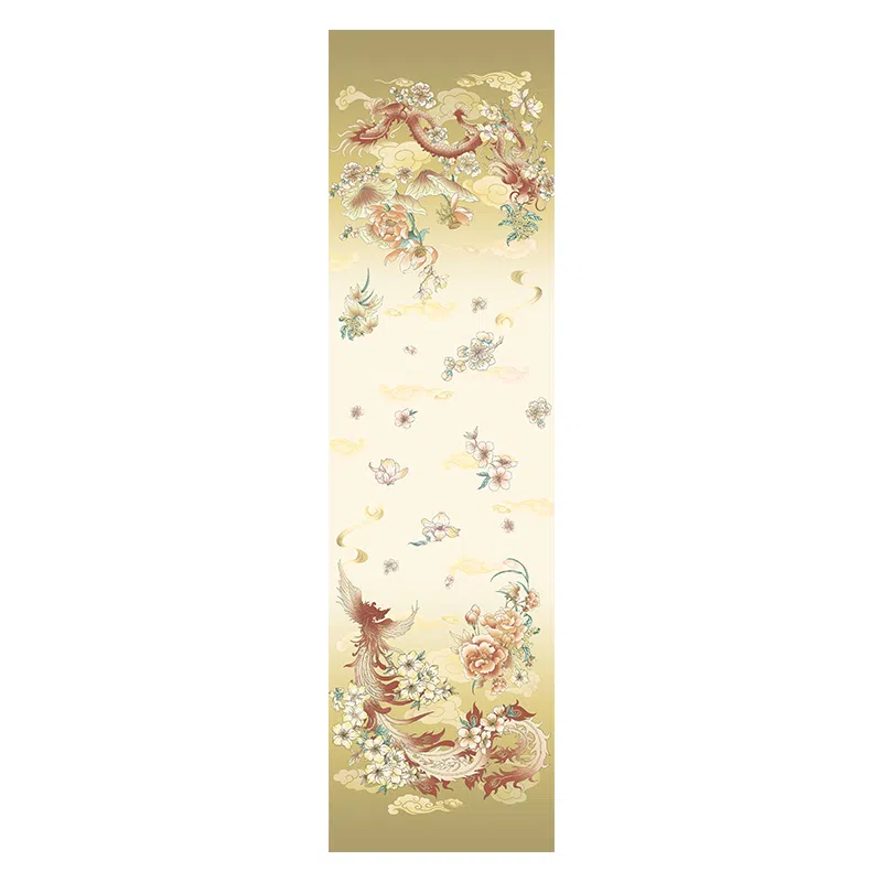 故宫联名 上海故事 龙跃凤鸣高品质提花绫长巾温润透气润肤礼盒包装 桑蚕丝 披肩 女款