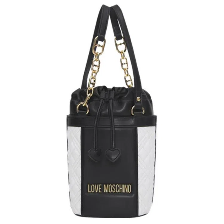 Love Moschino Logo Drawstring Bag Ivory