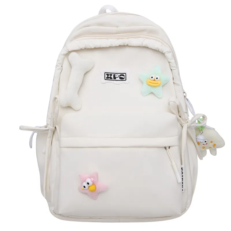 垣途者 日系可爱少女书包初高中大学生学院风背包 尼龙 双肩包 女款 粉色白色黑色紫色黄色绿色