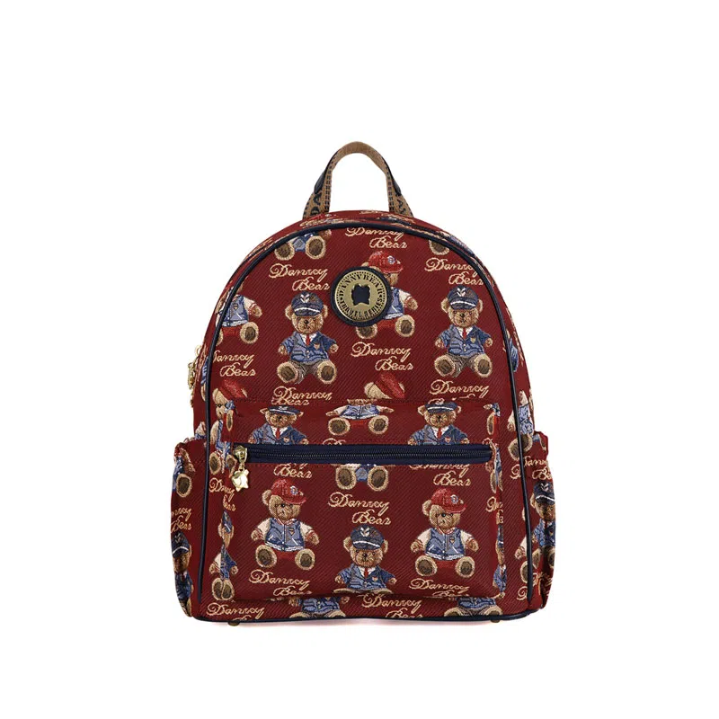 Dannybear Red Gentleman Bear Blue Backpack