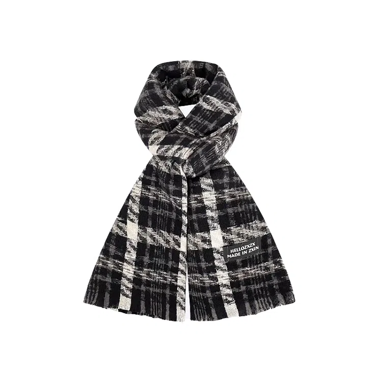 浪莎 日落晚风 复古格子围巾秋冬季复古加厚保暖氛围感格纹针织围脖披肩 男女同款情侣款 礼盒装 绒线围巾 男女同款情侣款