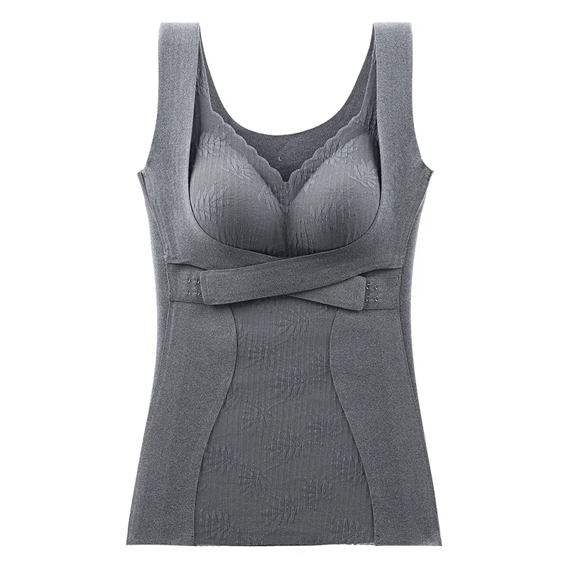 欧迪芬 暖宫舒适性感蕾丝免穿发热升温塑身显瘦亲肤保暖上装 女款