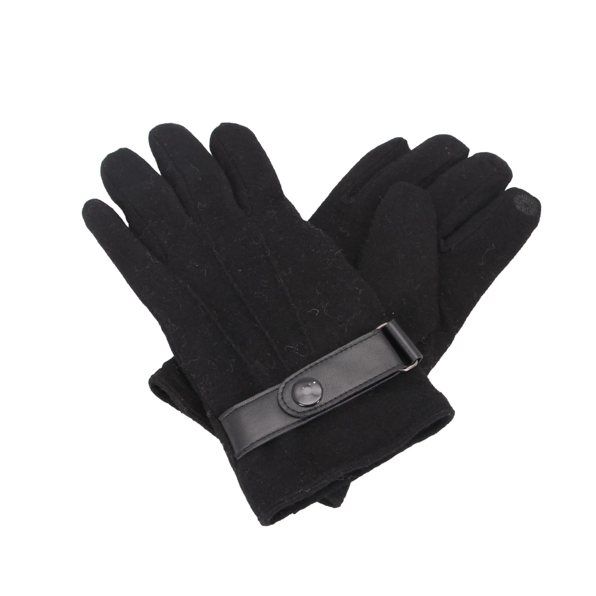 梦特娇 户外运动骑行保暖触屏 涤纶 绒线手套 男款