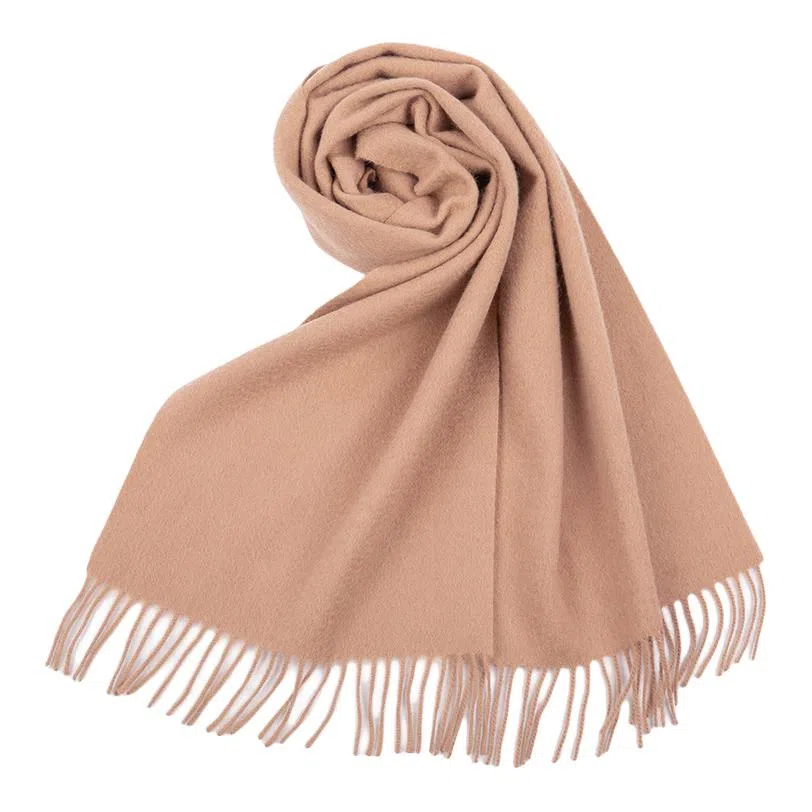 恒源祥 纯色加厚保暖 山羊绒 绒线围巾 女款