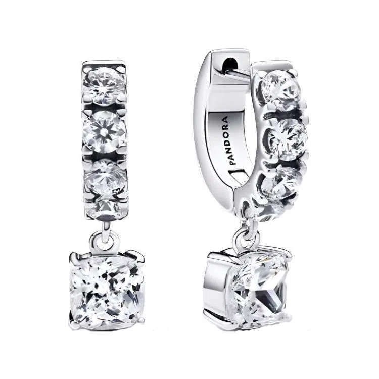Pandora PAVÉ Silver Earrings