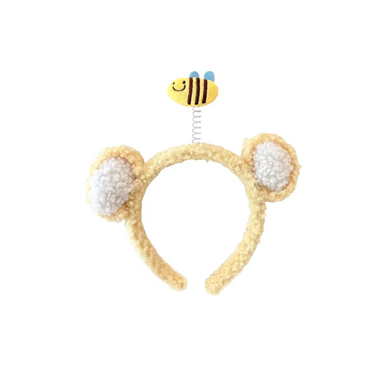 水中玉 卡通立体玩偶发箍秋冬毛绒可爱发捆少女心洗脸压发头箍 布艺 发箍 女款