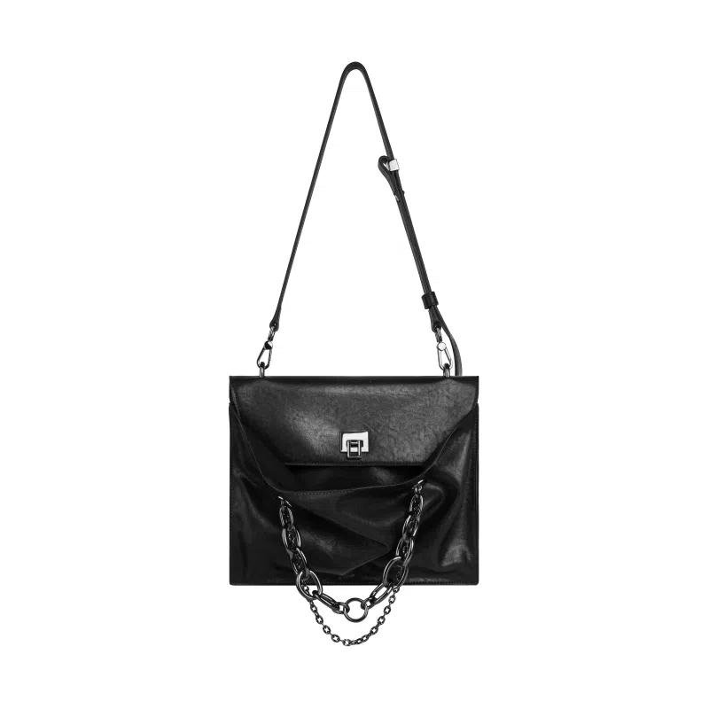 INJOYLIFE Medium Black Messenger Bag