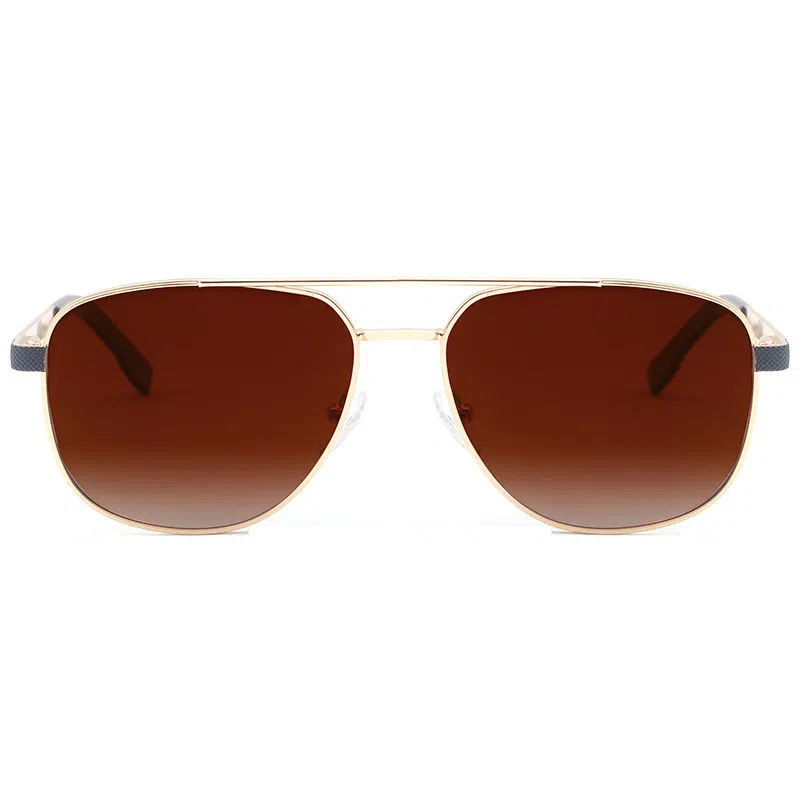 匠达人 开车设计感工艺飞行员墨镜偏光大框旅行出游爬山不压鼻金属 太阳眼镜 男女同款情侣款