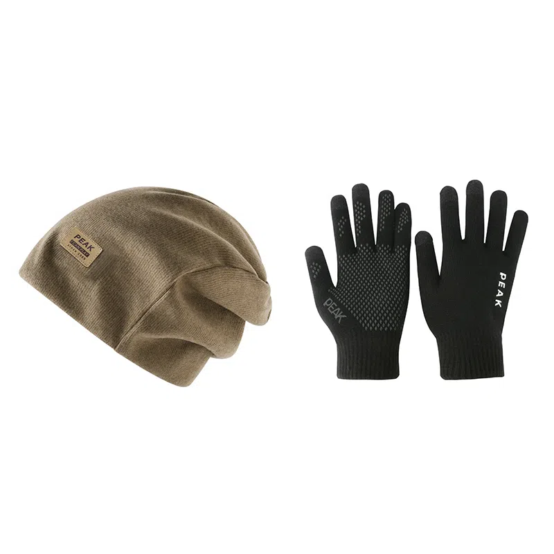 匹克 秋冬季保暖护耳潮流嘻哈风堆堆帽 聚酯纤维 绒线帽 男女同款情侣款