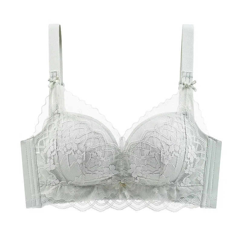 欧迪芬 舒适小胸聚拢显大无钢圈侧收收副乳防下垂性感蕾丝文胸 女款