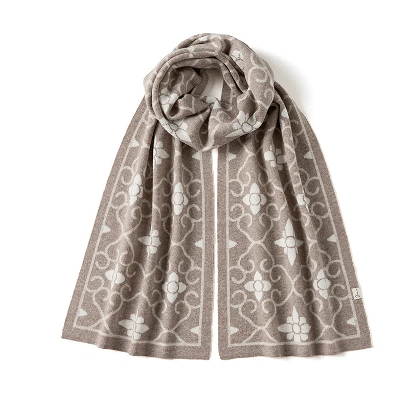 玖慕 秋冬季红色加厚保暖长辈本命年 绒线围巾 女款