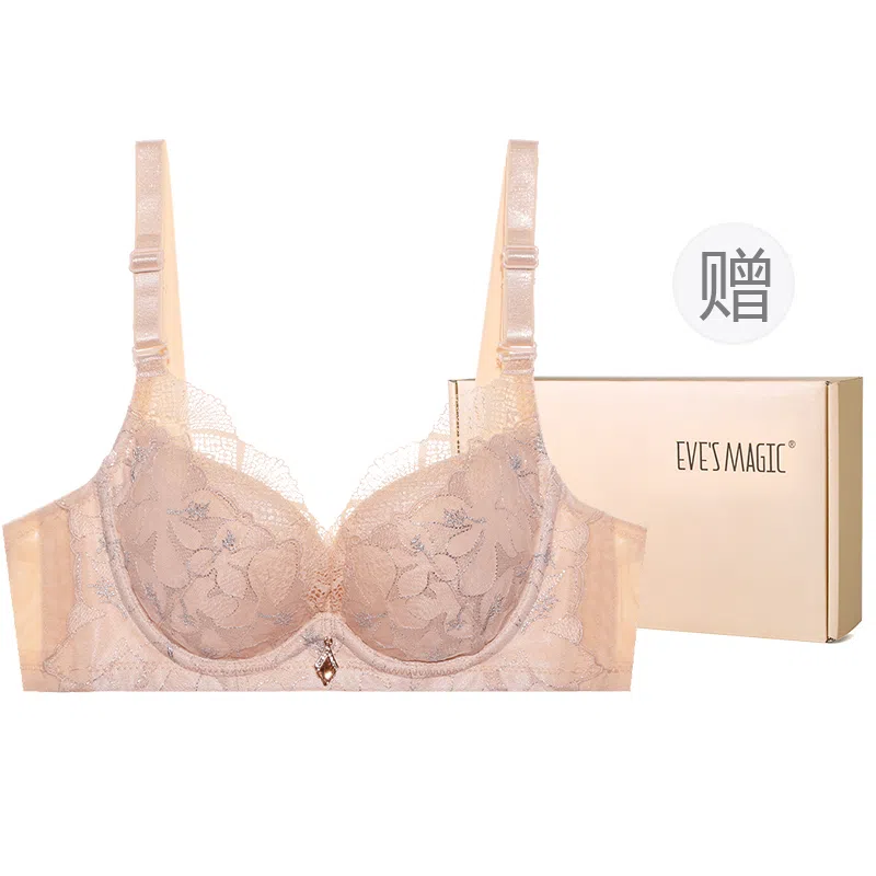 夏娃之秀 柔软舒适蕾丝纯色简约文胸 礼盒装 女款