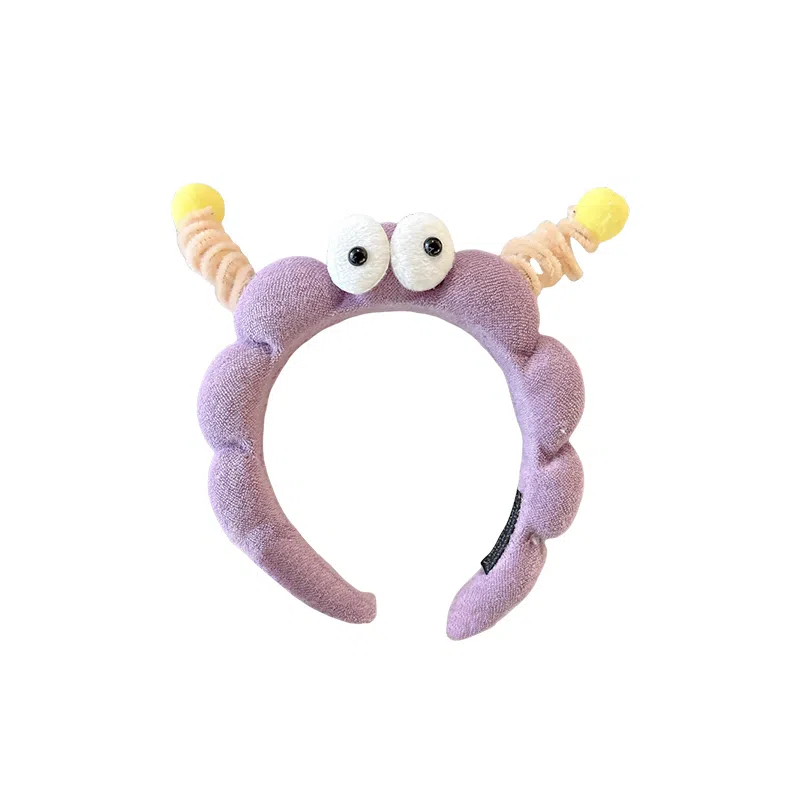 水中玉 可爱趣味扭扭棒大眼仔发捆压发发卡高颅顶防滑洗脸头箍头饰 布艺 发箍 女款