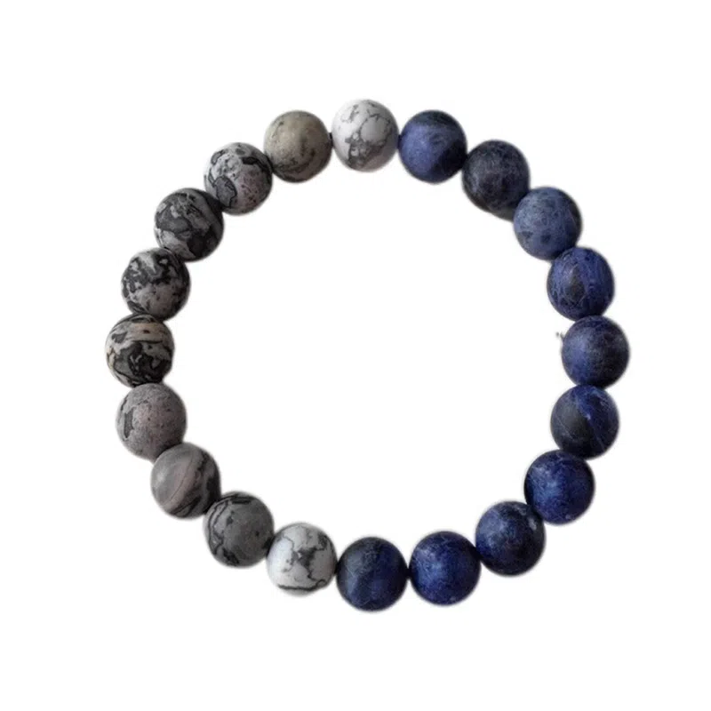 【幸运行星】 泡泡贝 新中式古典优雅百搭  地图石 玉石手串 男女同款情侣款