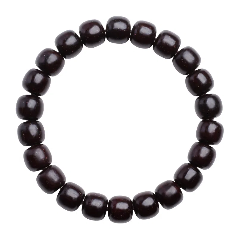 木盛缘 新中式国风简约财源滚滚转运有钱花好运连连高油高密金星单圈手链 小叶紫檀 名贵木作手串 男女同款情侣款