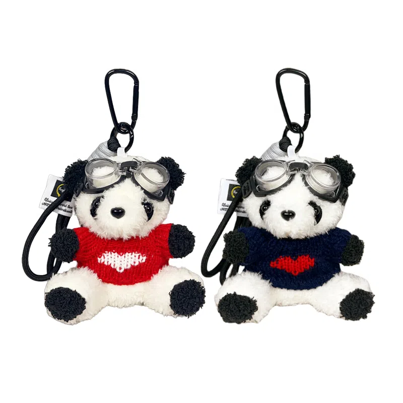 TBoML Panda Aviator Keychain