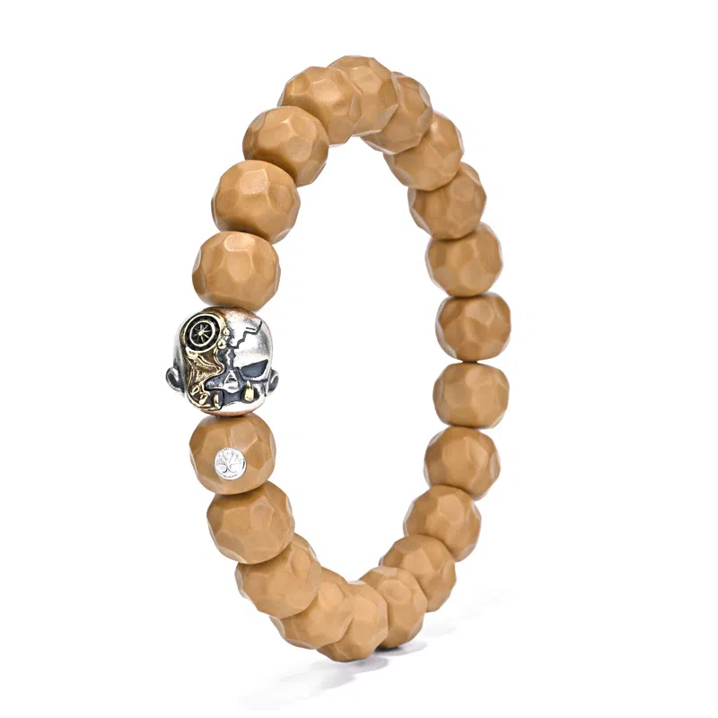 钰澜文玩 赛博恶僧搭配款转运珠 佛珠手工雕刻单圈 猴头核桃 手串 男女同款情侣款