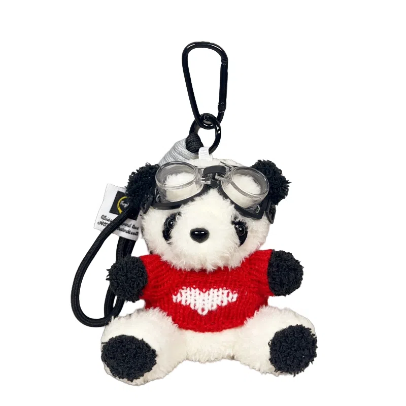 TBoML Panda Aviator Keychain