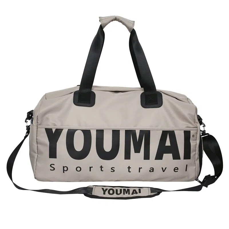 行途 短途旅行包大容量出差旅游便携包手提行李包干湿分离潮 尼龙 健身包 中号 男女同款情侣款 粉色/红色/绿色/卡其色/黑色