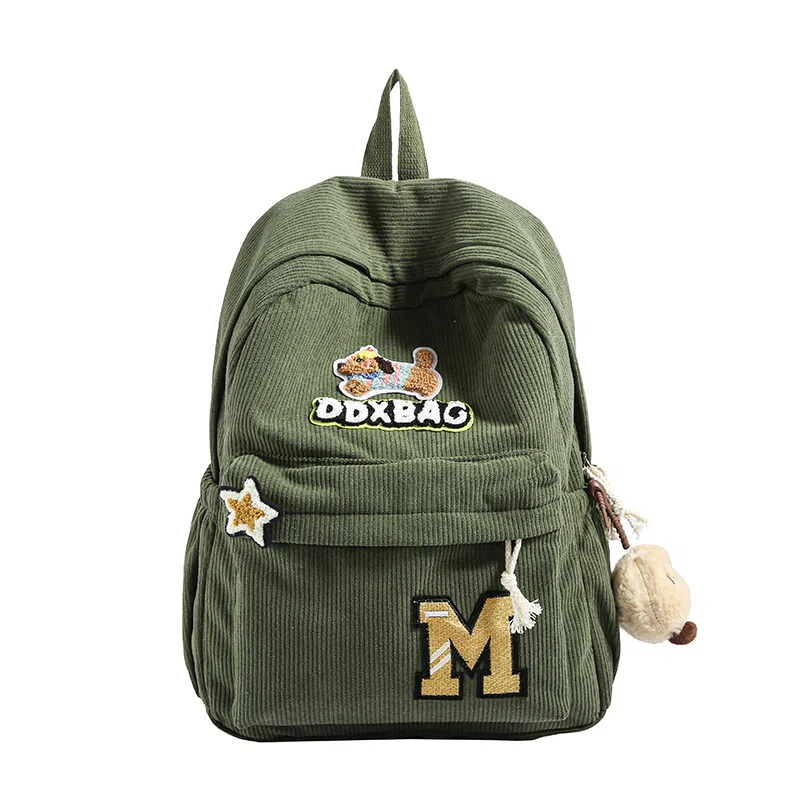 垣途者 日系少女书包初高中大学生 灯芯绒 双肩包 女款 多色