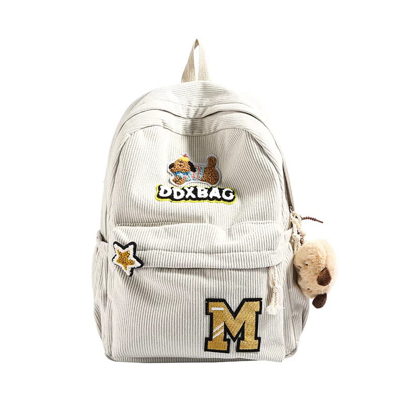 垣途者 日系少女书包初高中大学生 灯芯绒 双肩包 女款 多色