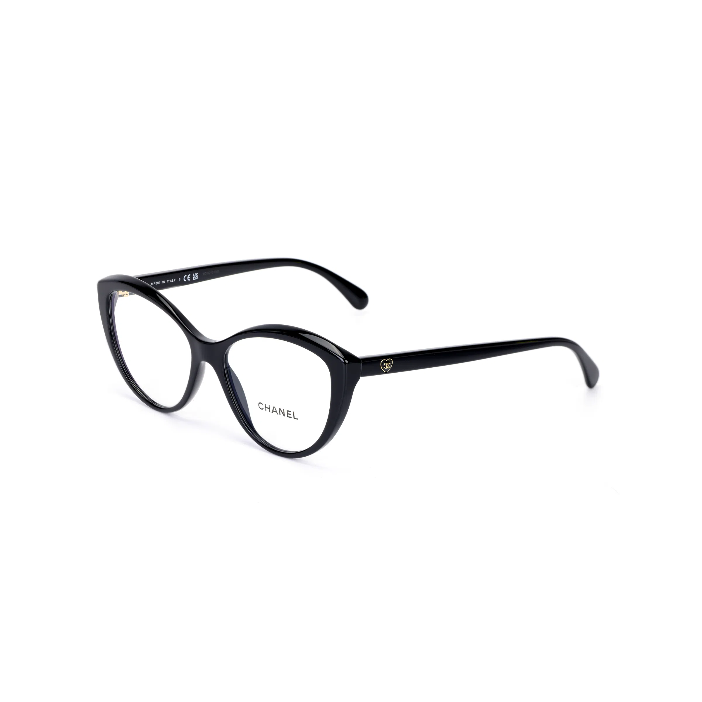 CHANEL Cat Eye Optical Frame Black