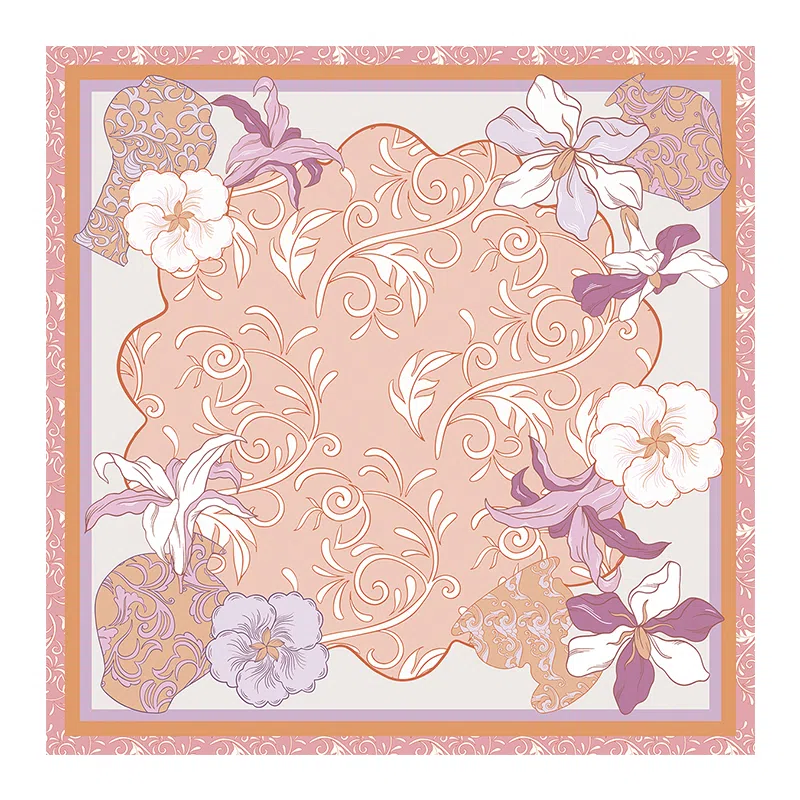 上海故事 繁华之景双面印花真丝中真丝斜纹绸顺滑抗皱亲肤柔软奢华大气 丝巾 女款