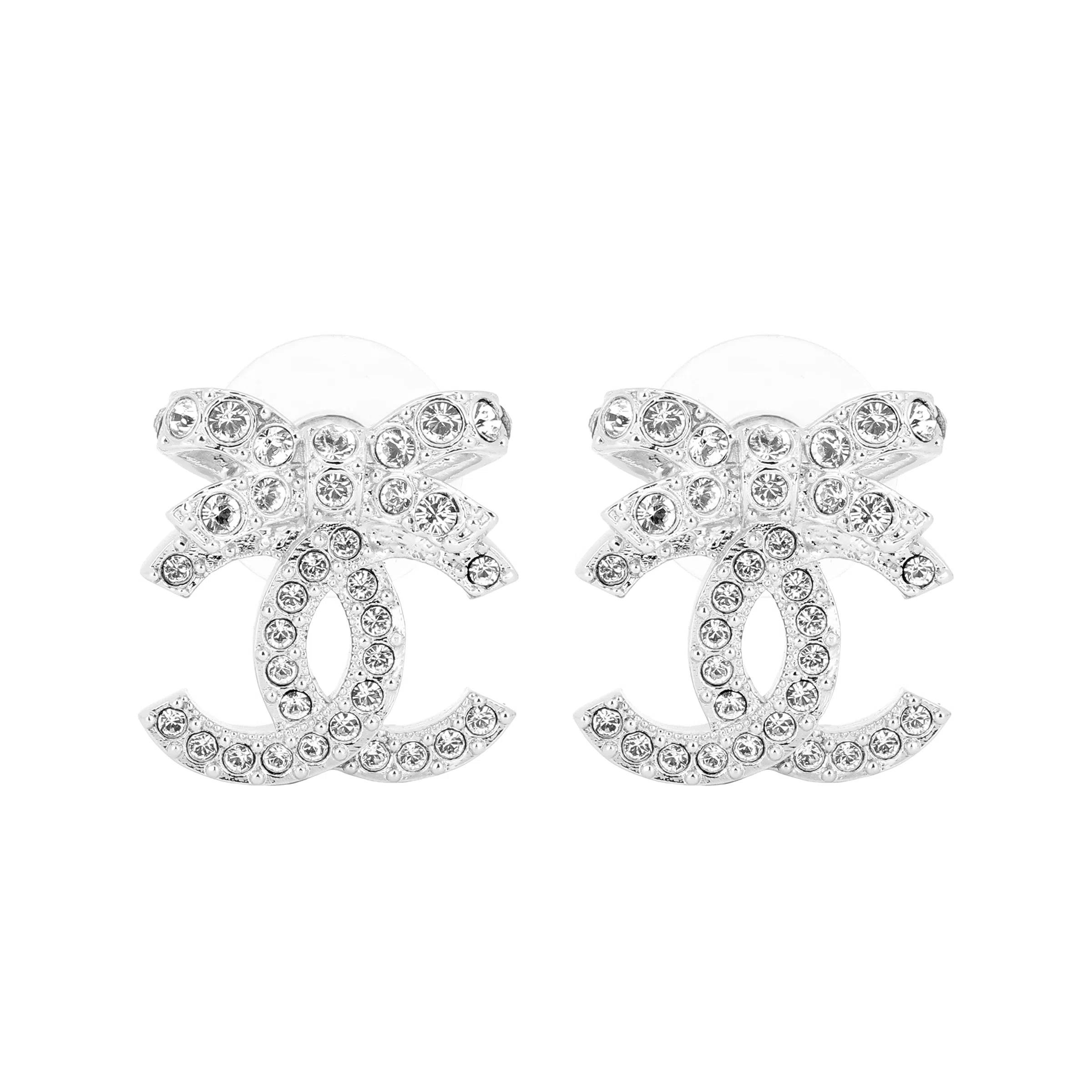 CHANEL 23S Bow Double C Earrings