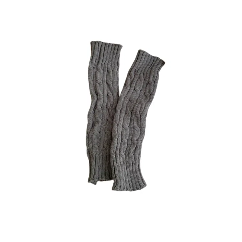 北极绒 日系半指手臂套秋冬季毛线针织触屏学生写字保暖防寒辣妹护腕袖套 聚酯纤维 手套 女款